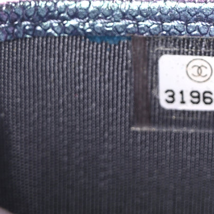 Chanel Iridescent Caviar Quilted Card Holder Dark Blue 8 of 9