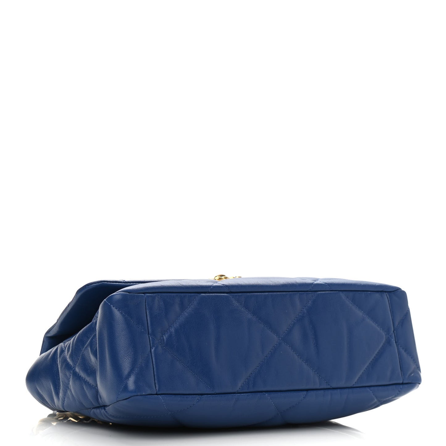 Goatskin Quilted Large Chanel 19 Flap Dark Blue