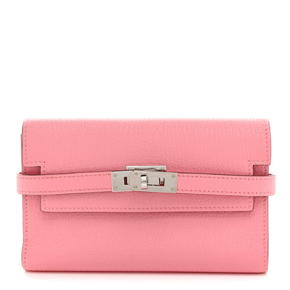 Hermes Chevre Mysore Medium Kelly Wallet Rose Confetti 1 of 9