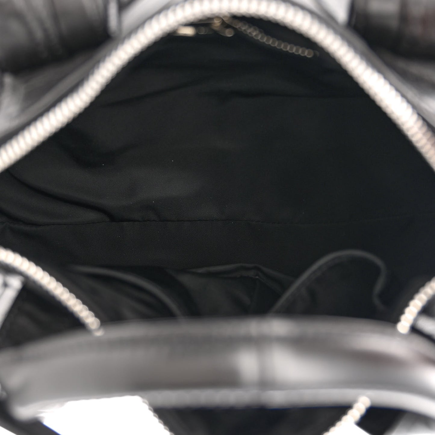 Quilted Rocco Silver Hardware Black