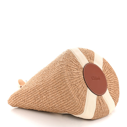 Chloe Raffia Large Woody Basket Bag White 4 of 9