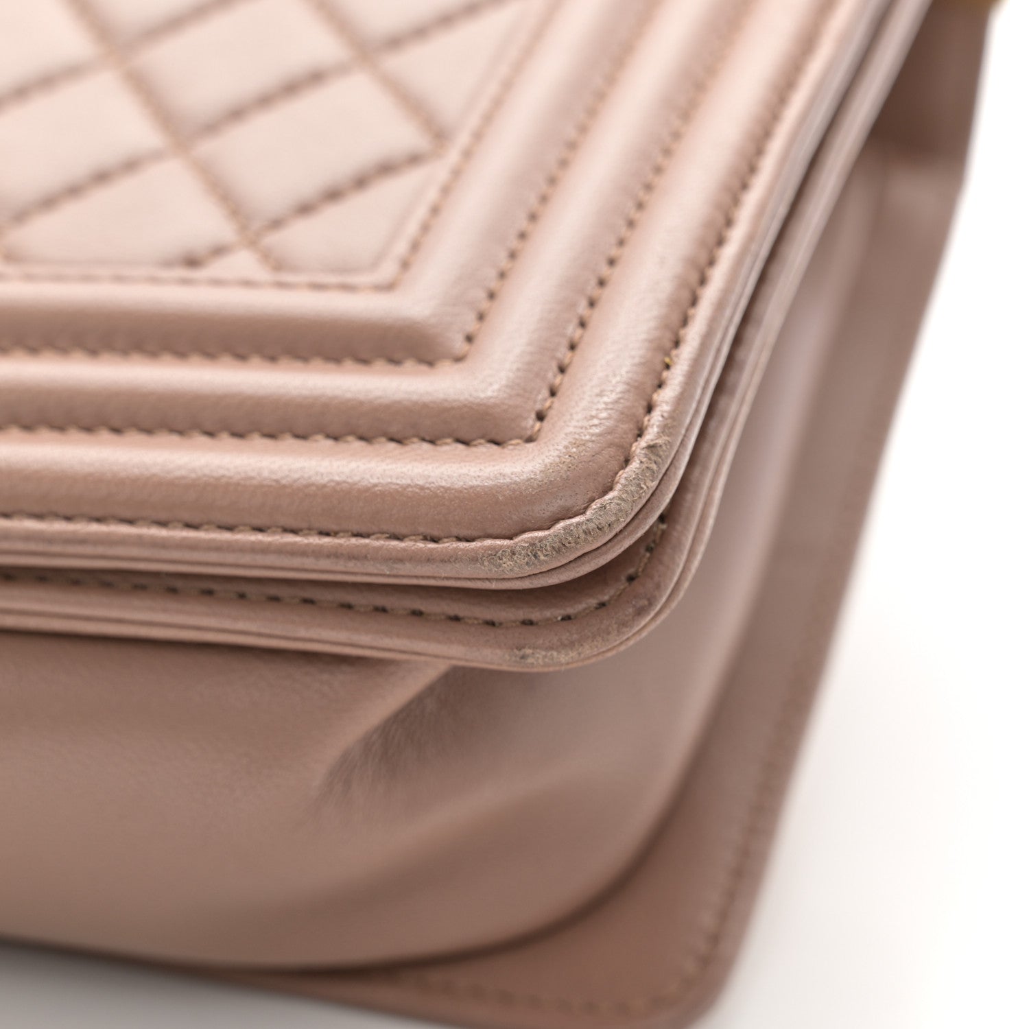 Chanel Lambskin Quilted Medium Boy Flap Beige 11 of 13