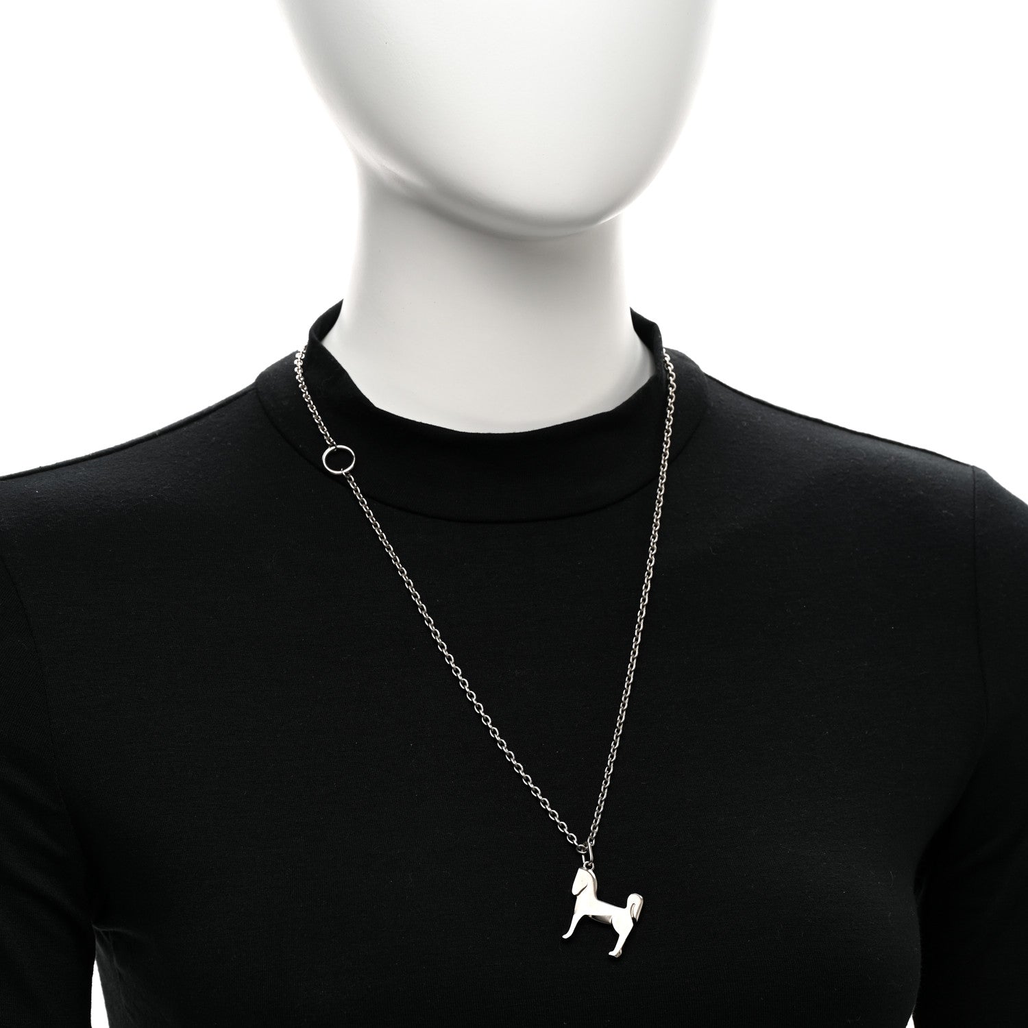 Hermes Palladium Panache Pendant Necklace 2 of 6