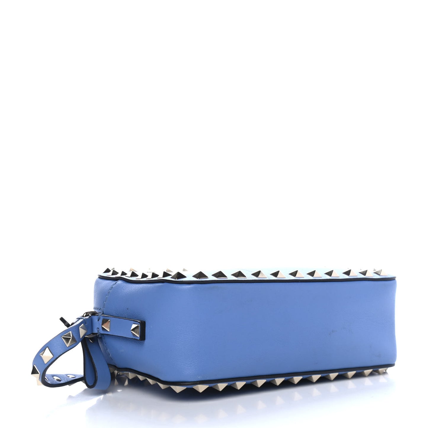 Calfskin Rockstud Camera Crossbody Bag Light Blue