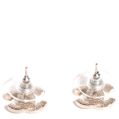 Chanel Crystal CC Earrings Silver 3 of 6