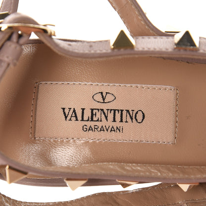 Valentino Garavani Nappa Rockstud Ankle Strap Pumps 39.5 Light Cuir Poudre 7 of 8