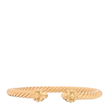 David Yurman 18K Yellow Gold 5mm Cable Renaissance Bracelet 1 of 4