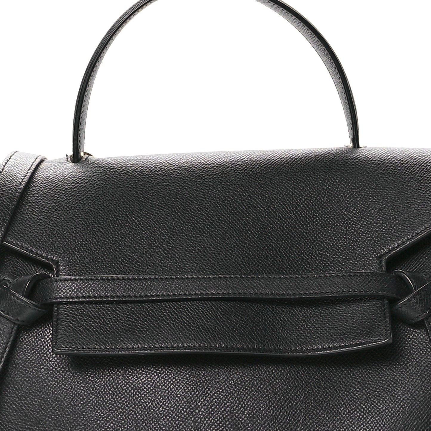 Grained Calfskin Mini Belt Bag Black
