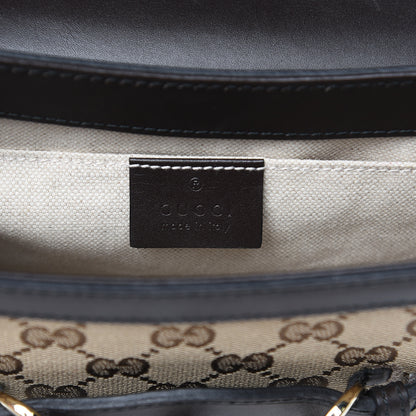 Gucci Monogram Margaux Calfskin Medium Emily Chain Shoulder Bag Beige Ebony Cocoa 6 of 15