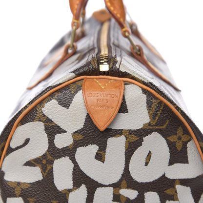 Louis Vuitton Monogram Graffiti Speedy 30 Silver 10 of 12