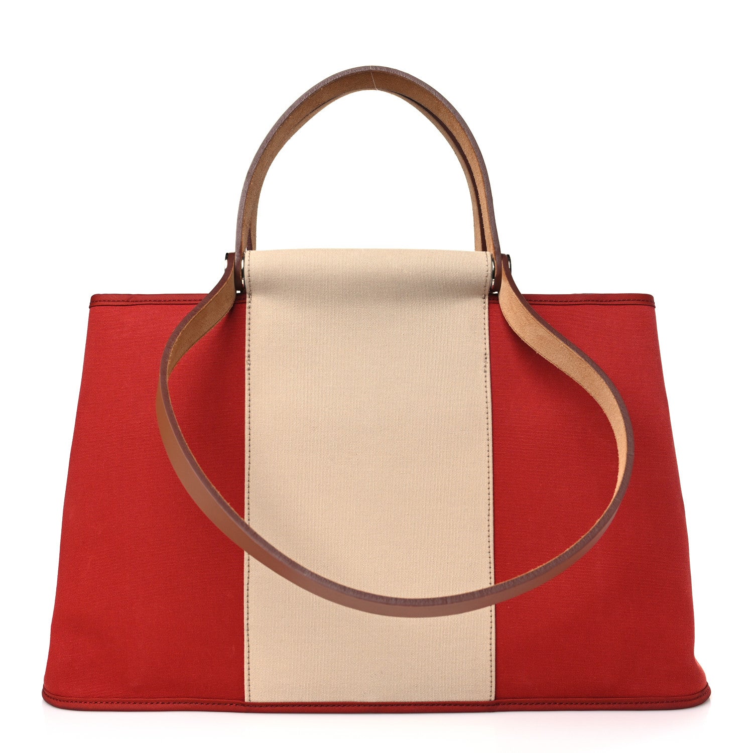 Hermes Toile Cabag 39 Rouge Grenat 1 of 8