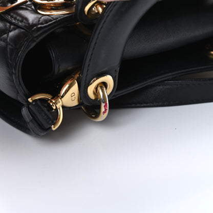 Christian Dior Lambskin Cannage Mini Lady Dior Black 22 of 24