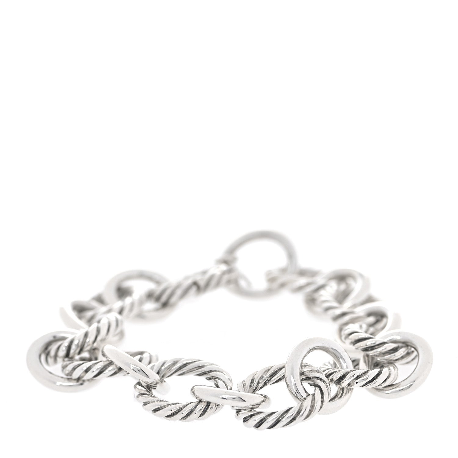 David Yurman Sterling Silver 12mm Large Oval Link Bracelet 1 of 6