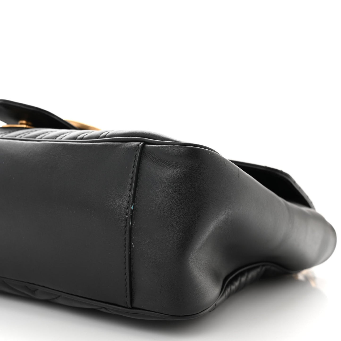 Calfskin Matelasse Large GG Marmont Shoulder Bag Black