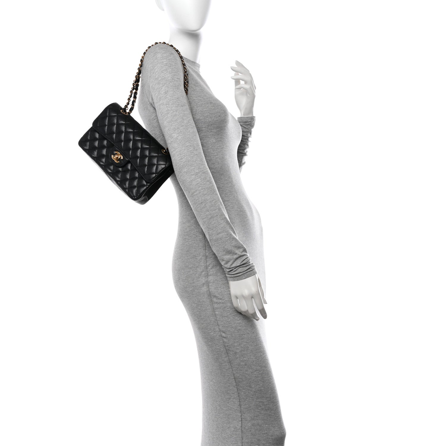 Chanel Caviar Quilted Small Double Flap Black 2 of 12