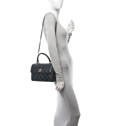 Chanel Lambskin Quilted Small Trendy CC Dual Handle Flap Bag Black 2 of 11