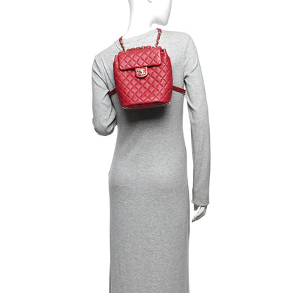 Chanel Calfskin Quilted Mini Urban Spirit Backpack Red 2 of 12