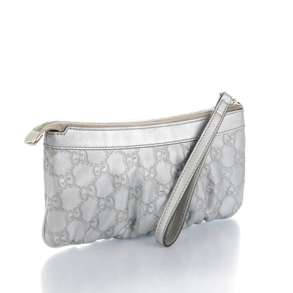 Gucci Guccissima New Britt Wristlet Silver 3 of 7