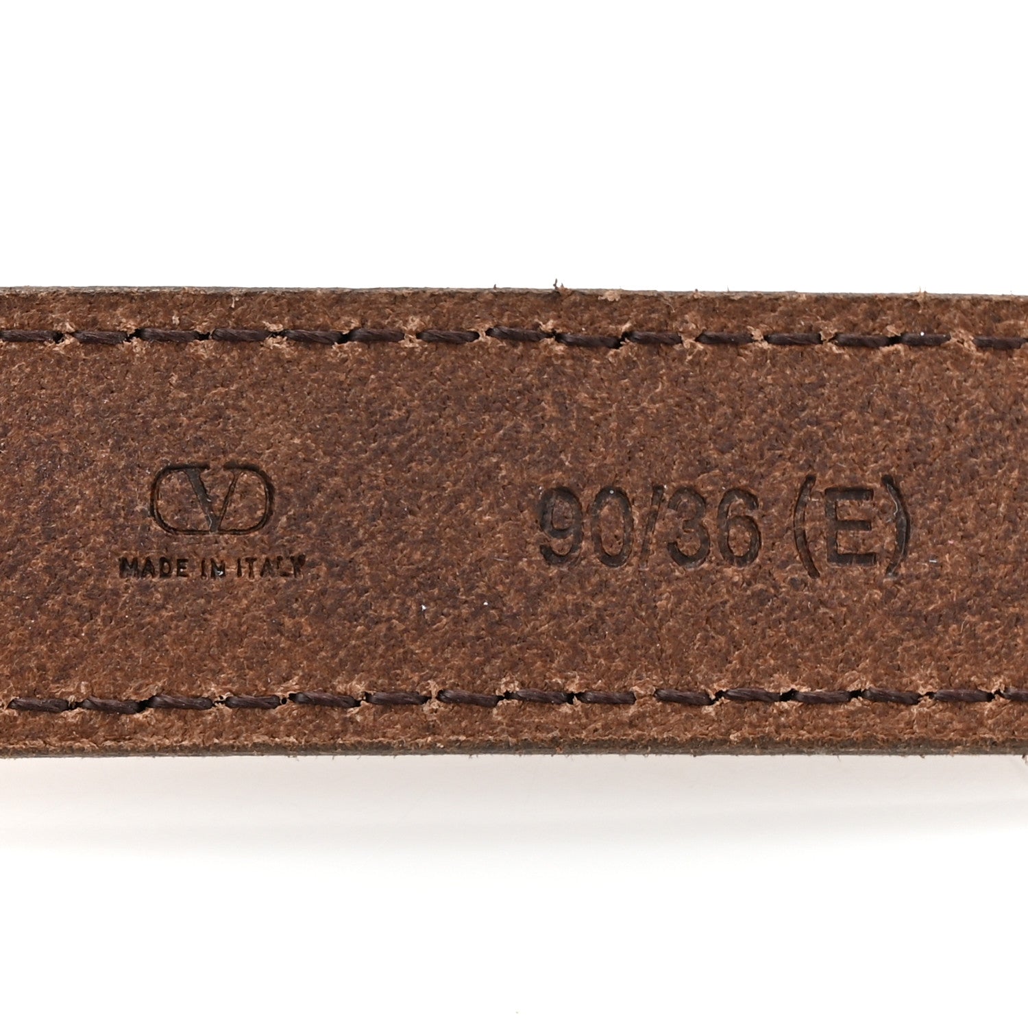 Valentino Garavani Calfskin Vlogo Signature 20mm Belt 90 36 Chocolate 4 of 5