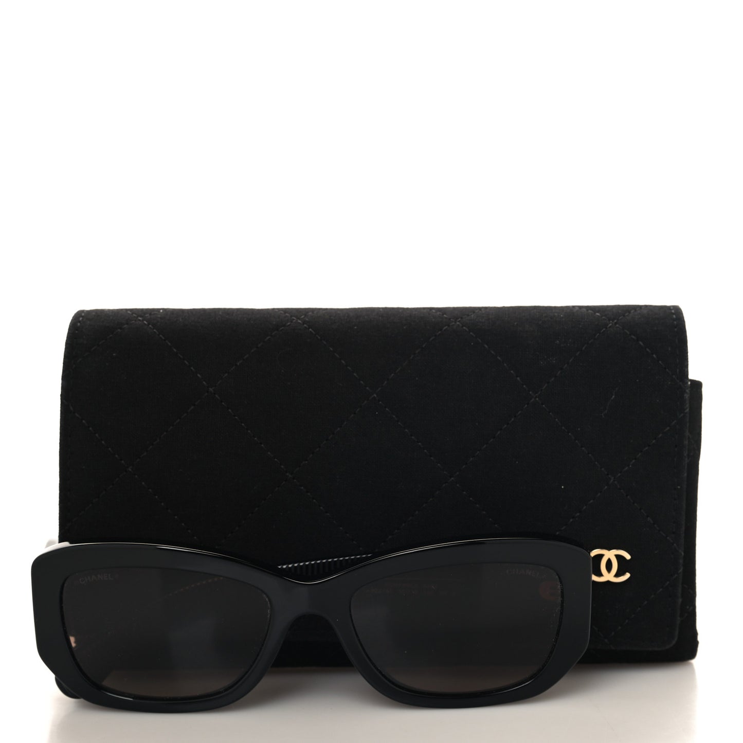 Acetate Rectangle Sunglasses 5493 Black
