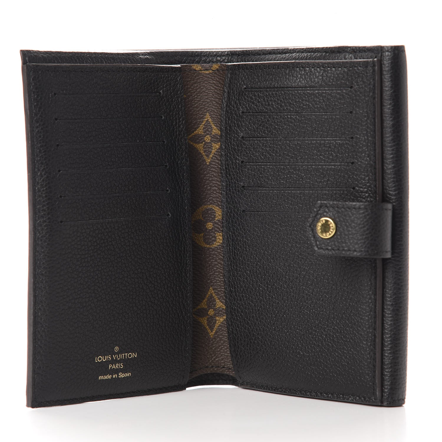 Louis Vuitton Monogram Pallas Compact Wallet Black 5 of 7