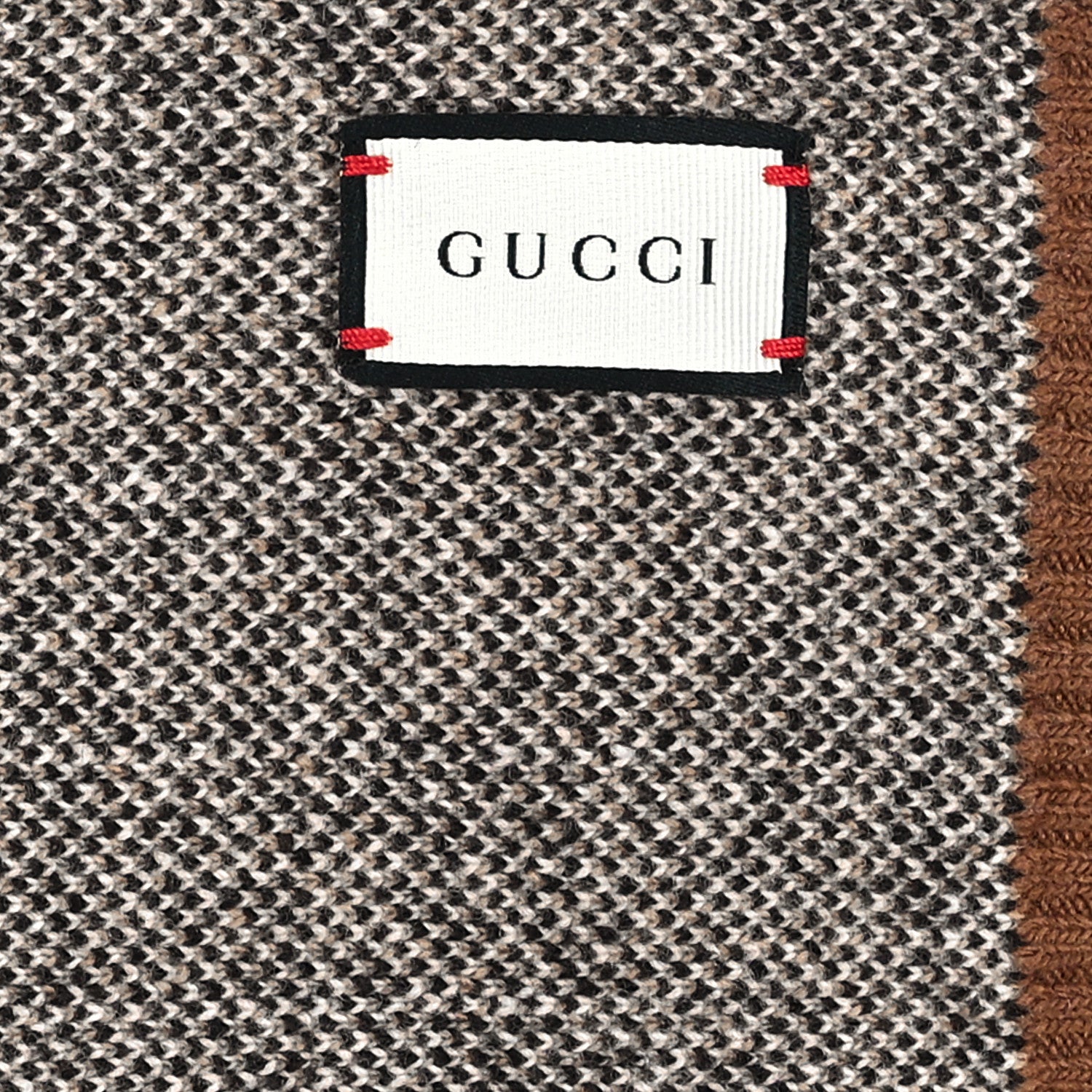 Gucci Wool GG Scarf Brown 4 of 4