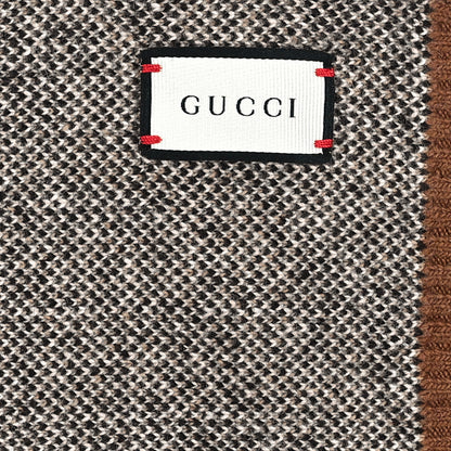 Gucci Wool GG Scarf Brown 4 of 4