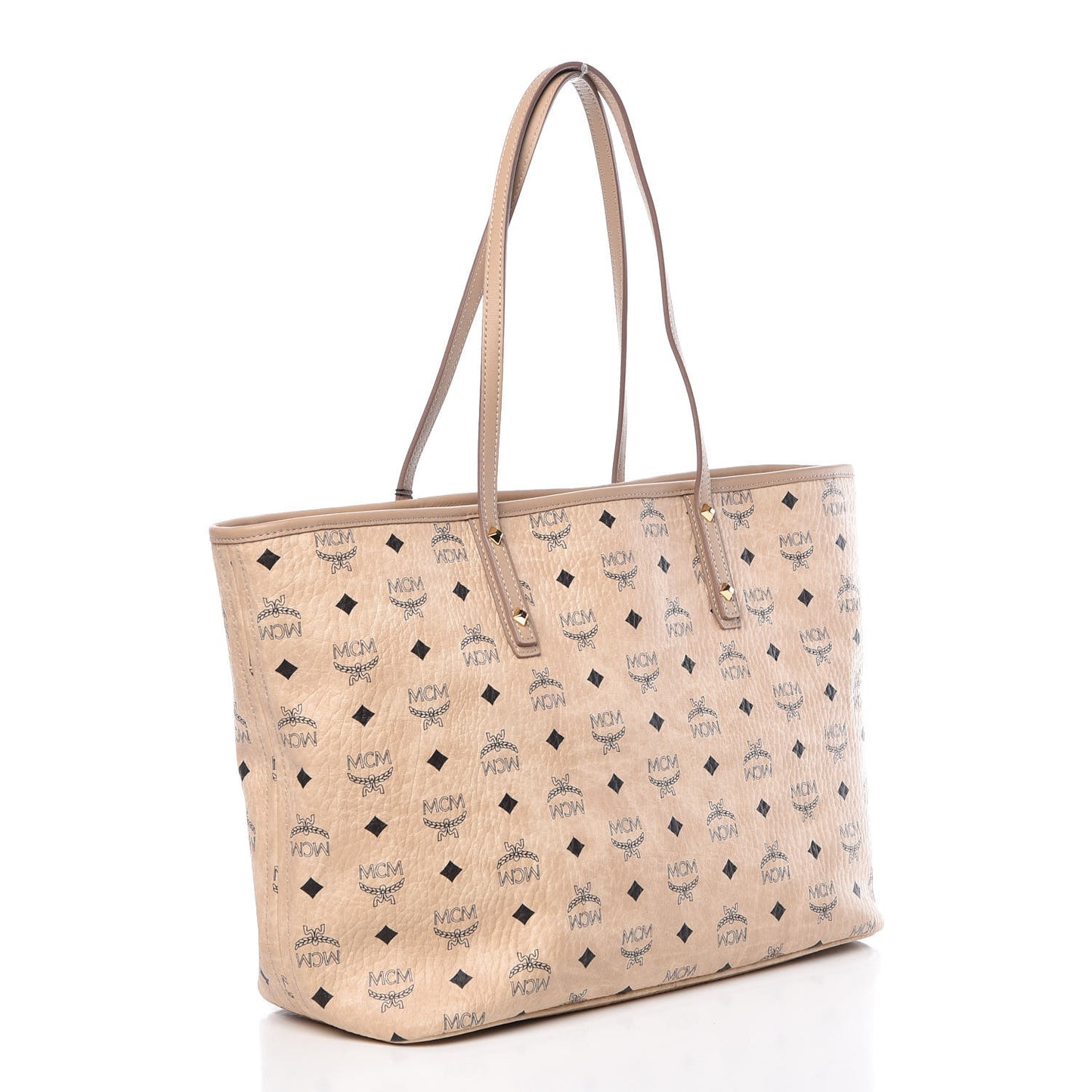 Visetos Medium Anya Shopping Tote Beige