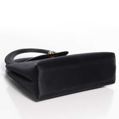 Chanel Satin Evening Bag Black 4 of 9