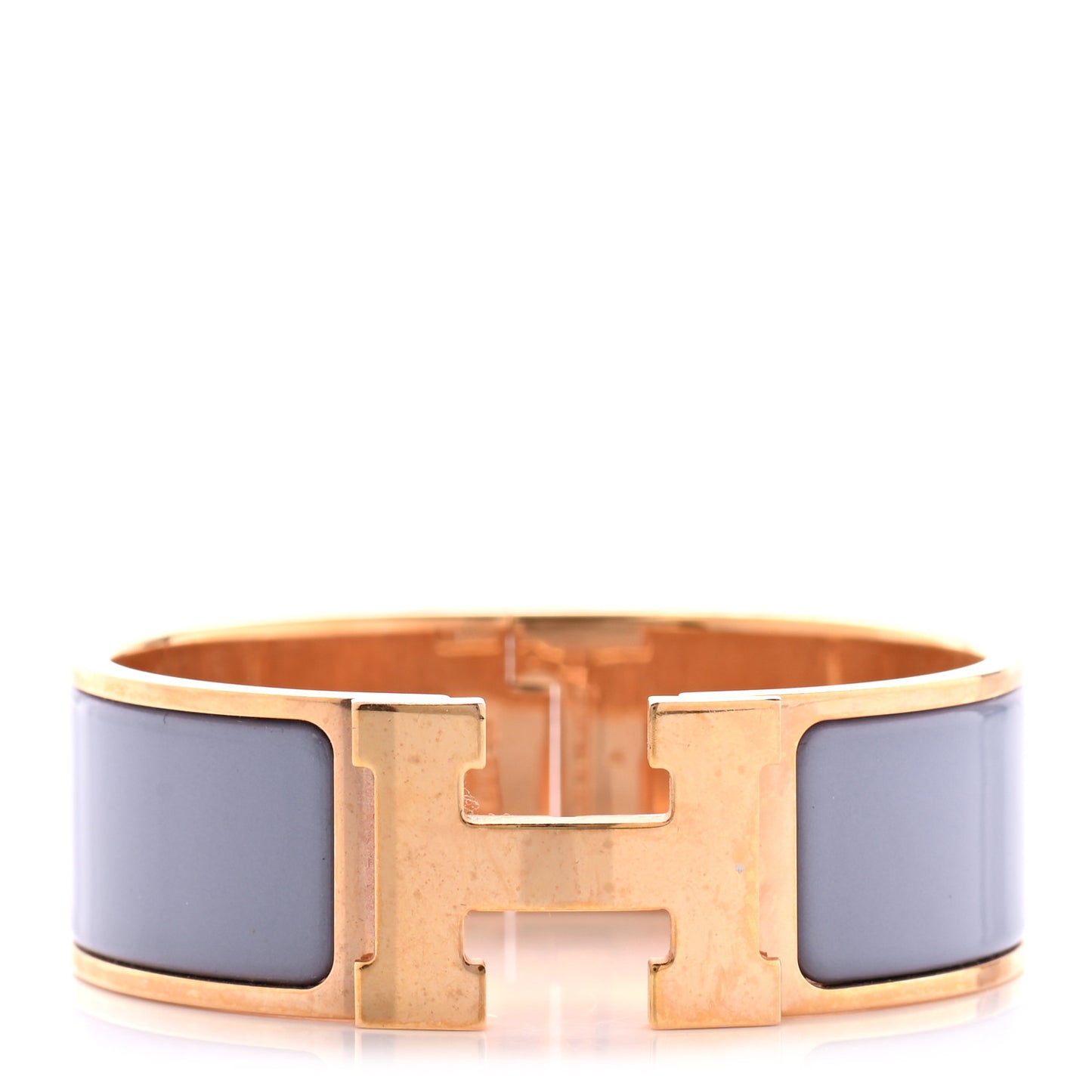Enamel Clic Clac H Wide Bracelet PM Bleu Lin