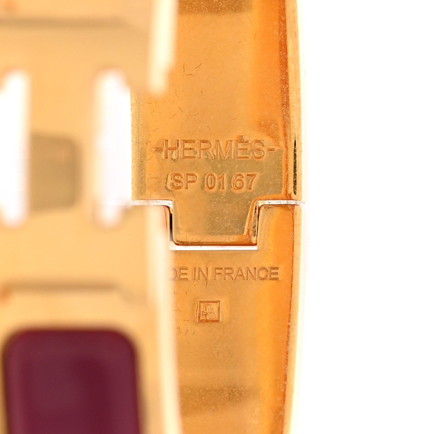 Hermes Enamel Narrow Clic Clac H Bracelet PM Rouge De Chine 4 of 5