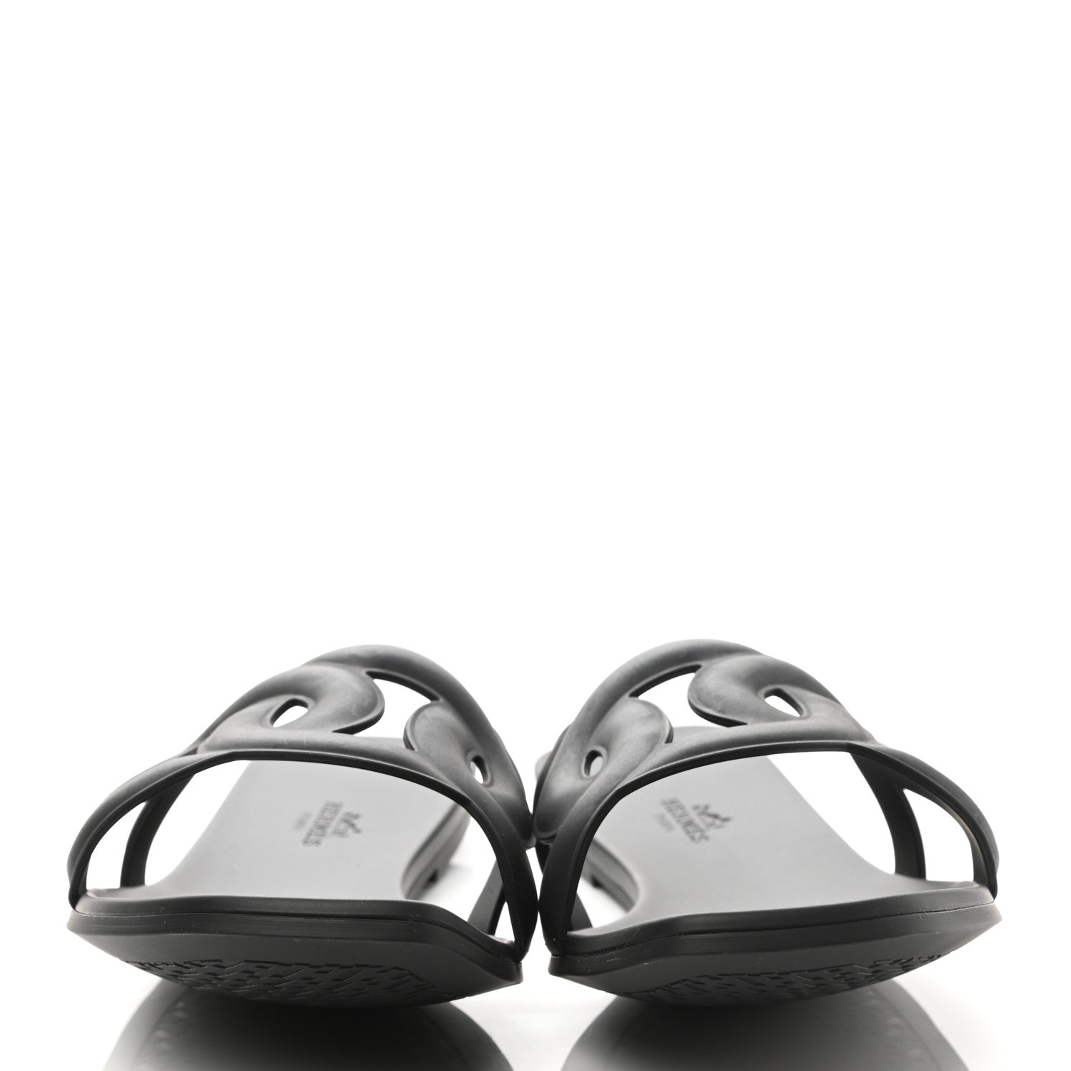 Hermes Rubber Aloha Sandals 41 Black 2 of 8