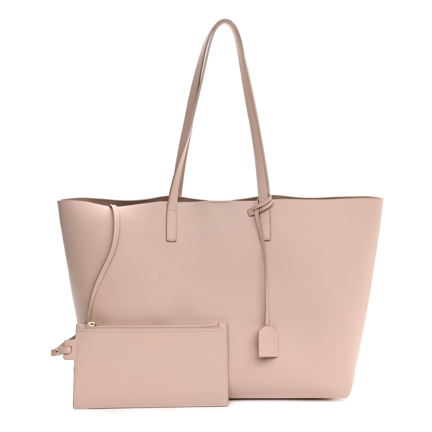 Calfskin Large Shopping Tote Pale Blush