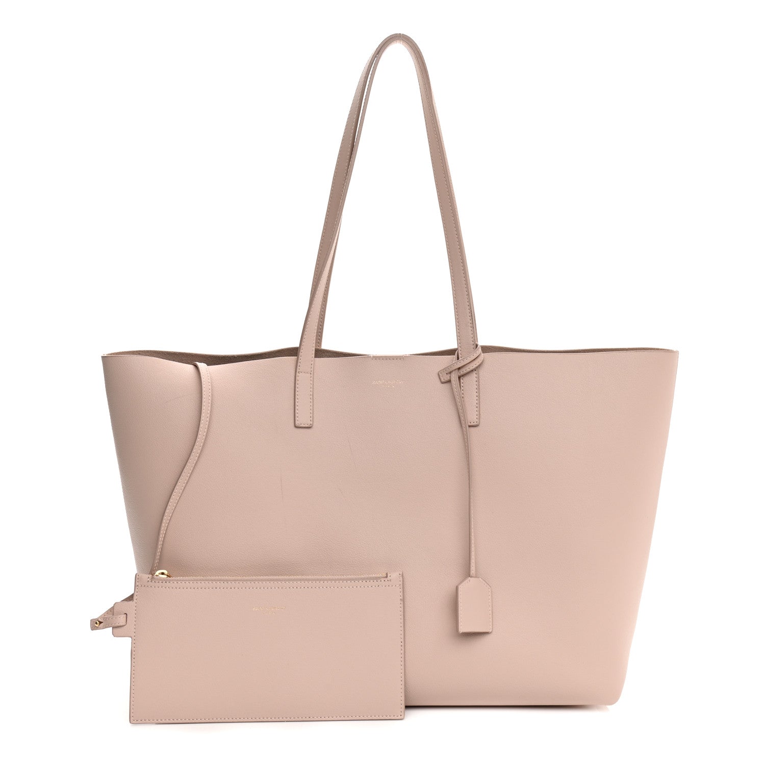 Saint Laurent Calfskin Large Shopping Tote Pale Blush 2 of 27
