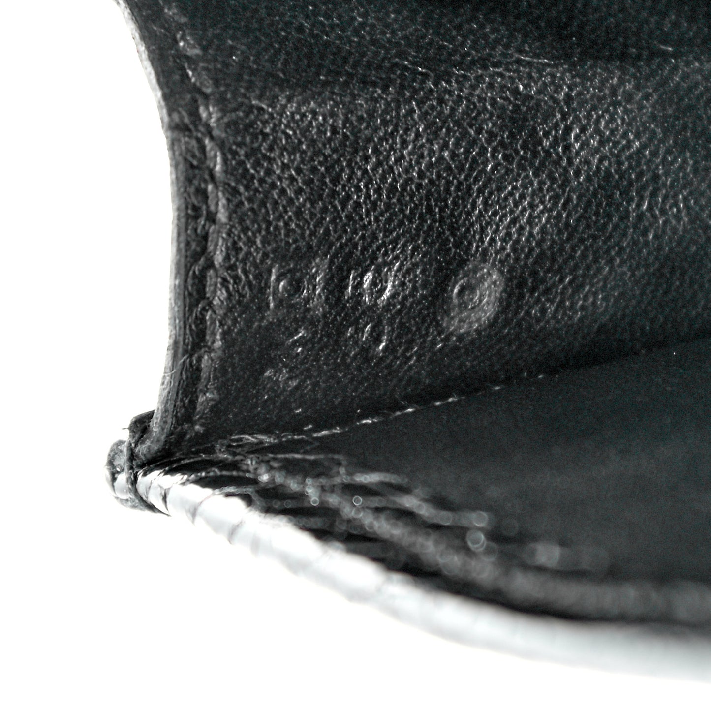 Shiny Porosus Crocodile Jige Elan 29 Clutch Black