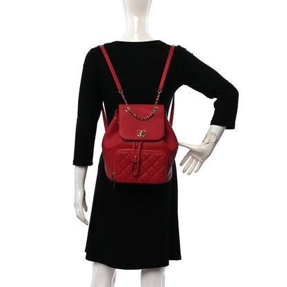 Chanel Caviar Quilted Business Affinity Backpack Red 3 of 10