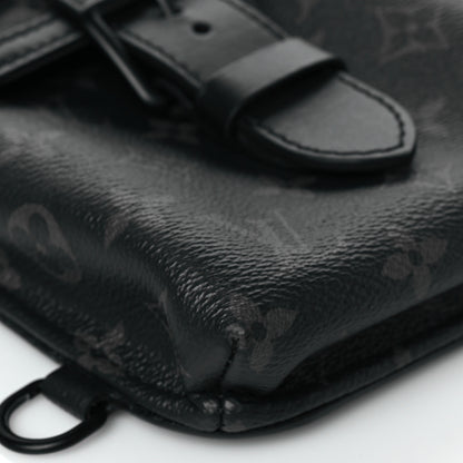 Louis Vuitton Monogram Eclipse Saumur Slingbag Black 8 of 9