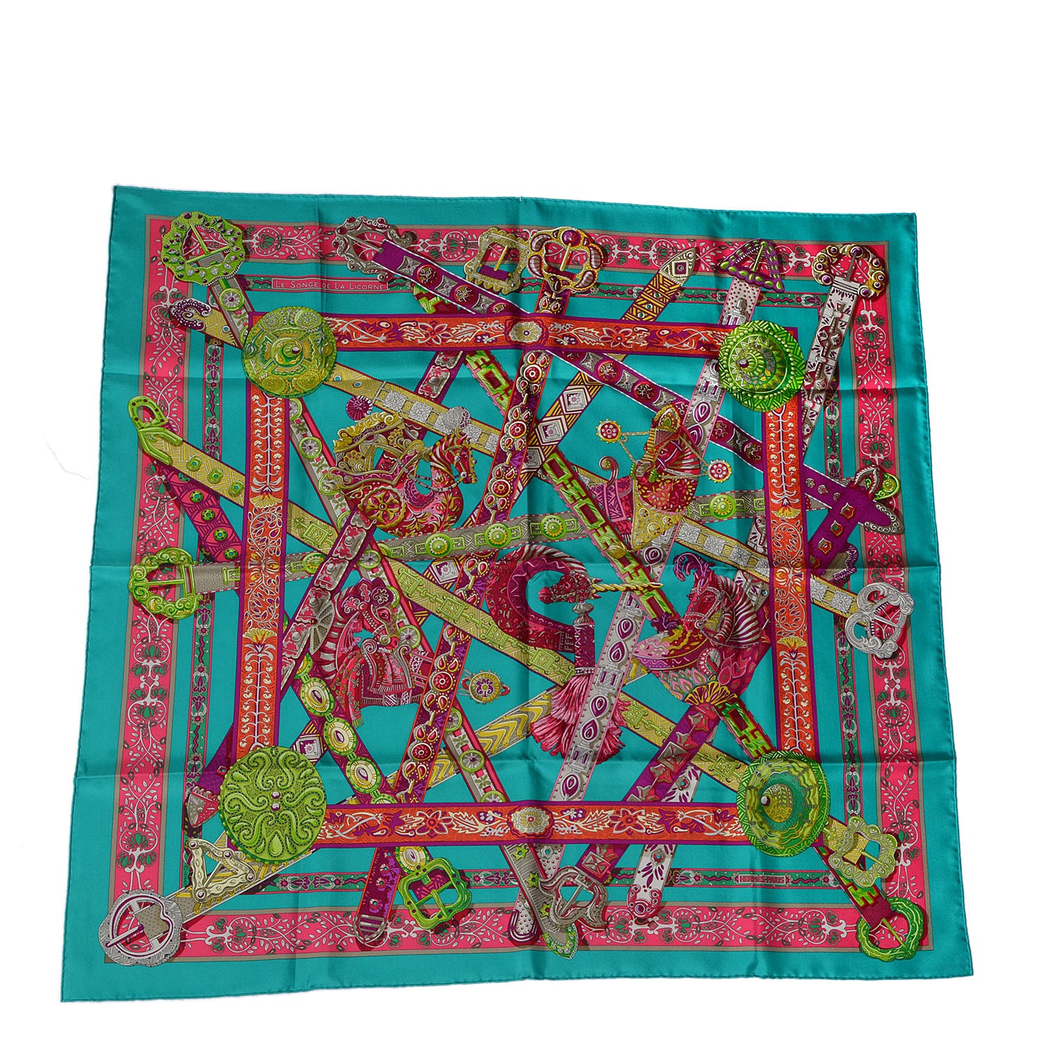 Hermes Silk Le Songe De La Licorne Scarf 90 2 of 6