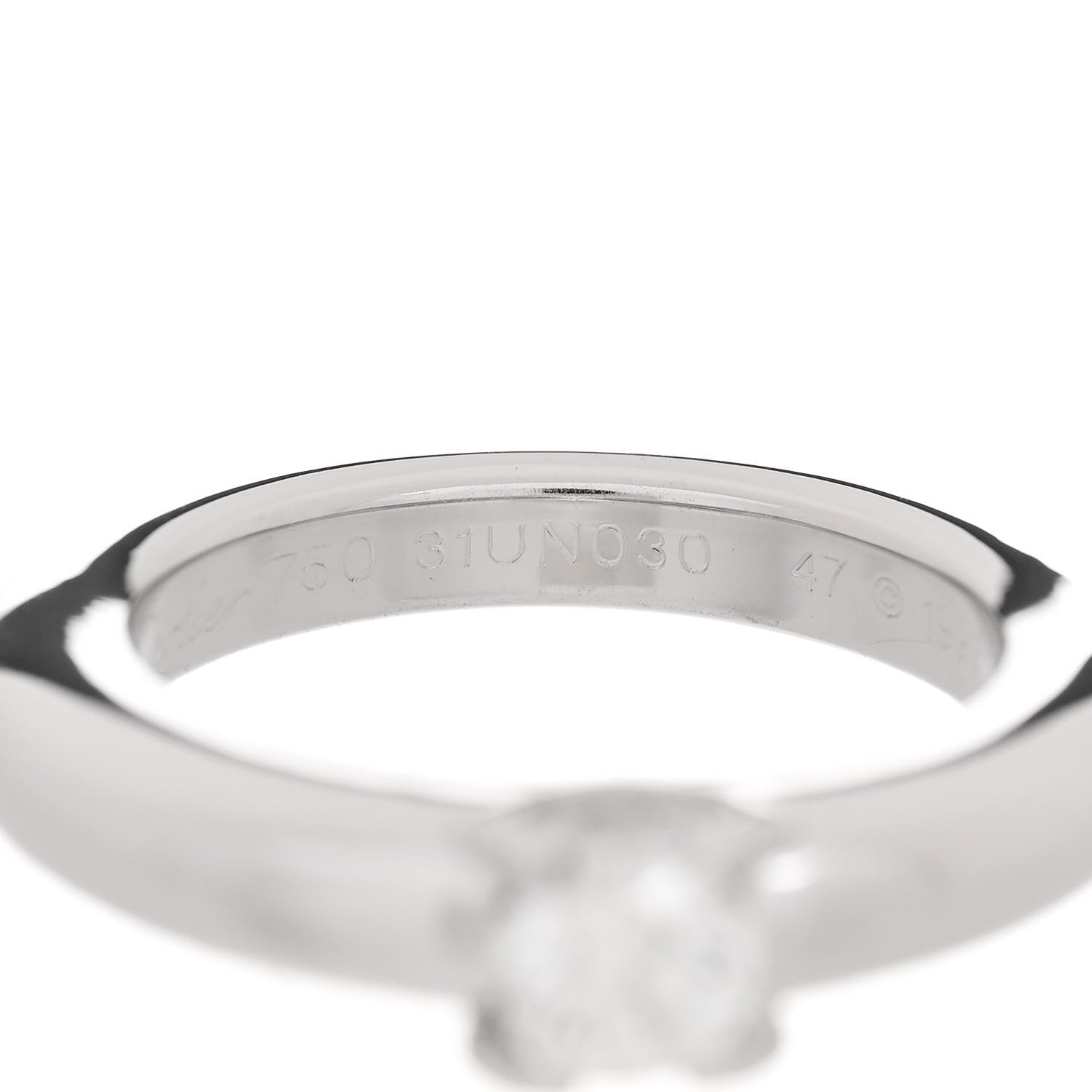Cartier 18K White Gold Diamond .33ct Louis Cartier Engagement Ring 47 4 6 of 7