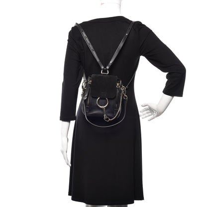 Chloe Suede Calfskin Mini Faye Backpack Black 2 of 10