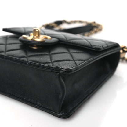 Chanel Lambskin Quilted Chic Pearls Flap Black 9 of 9