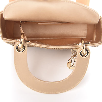Christian Dior Satin Beaded Mini Lady Dior Gold 5 of 7