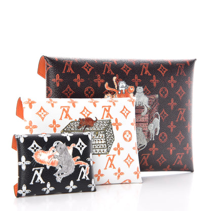Louis Vuitton Catogram Kirigami Pochette Set Marron White Black 5 of 12