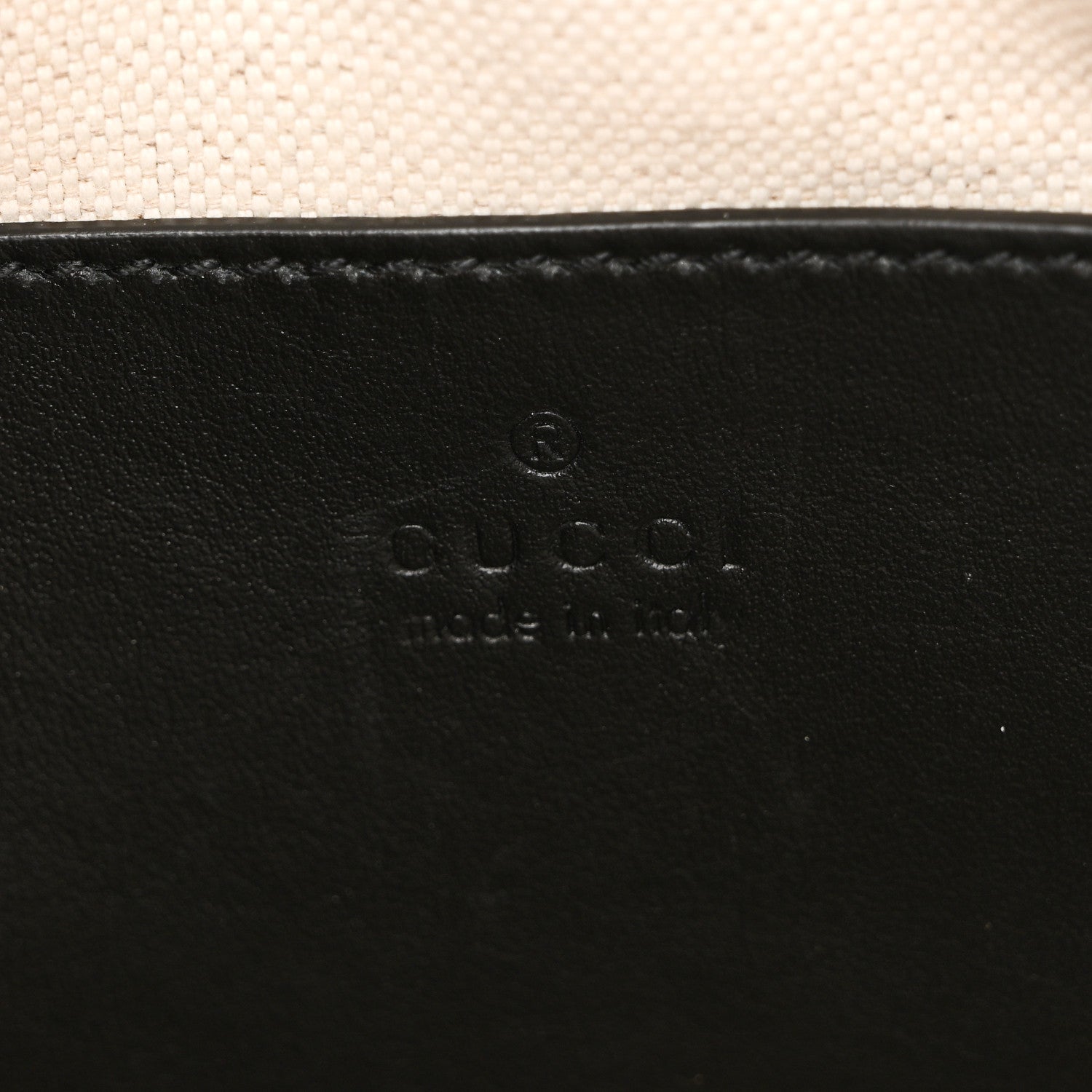 Gucci Calfskin GG Matelasse Shoulder Bag Black Natural 6 of 10