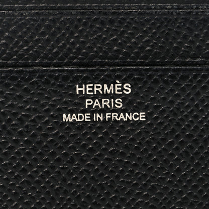 Hermes Epsom Citizen Twill Card Case Black 6 of 8