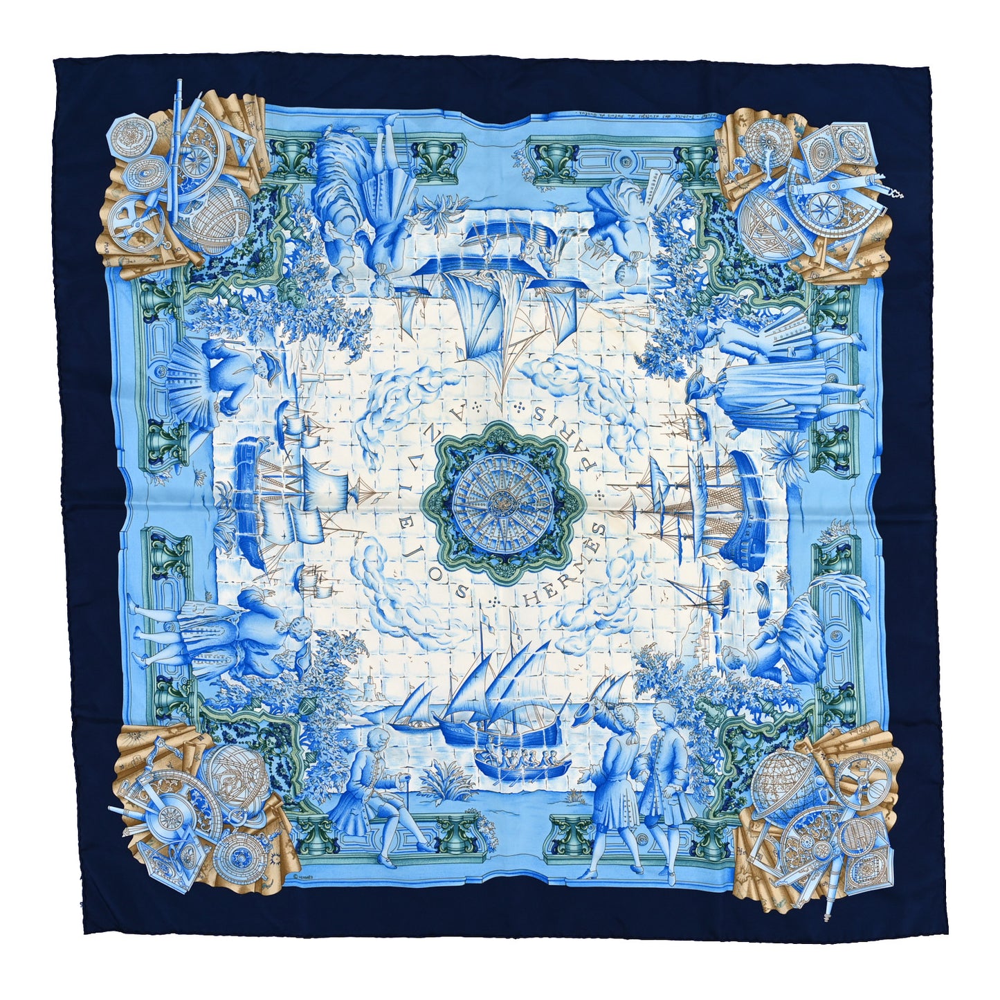 Silk Azulejos Scarf 90