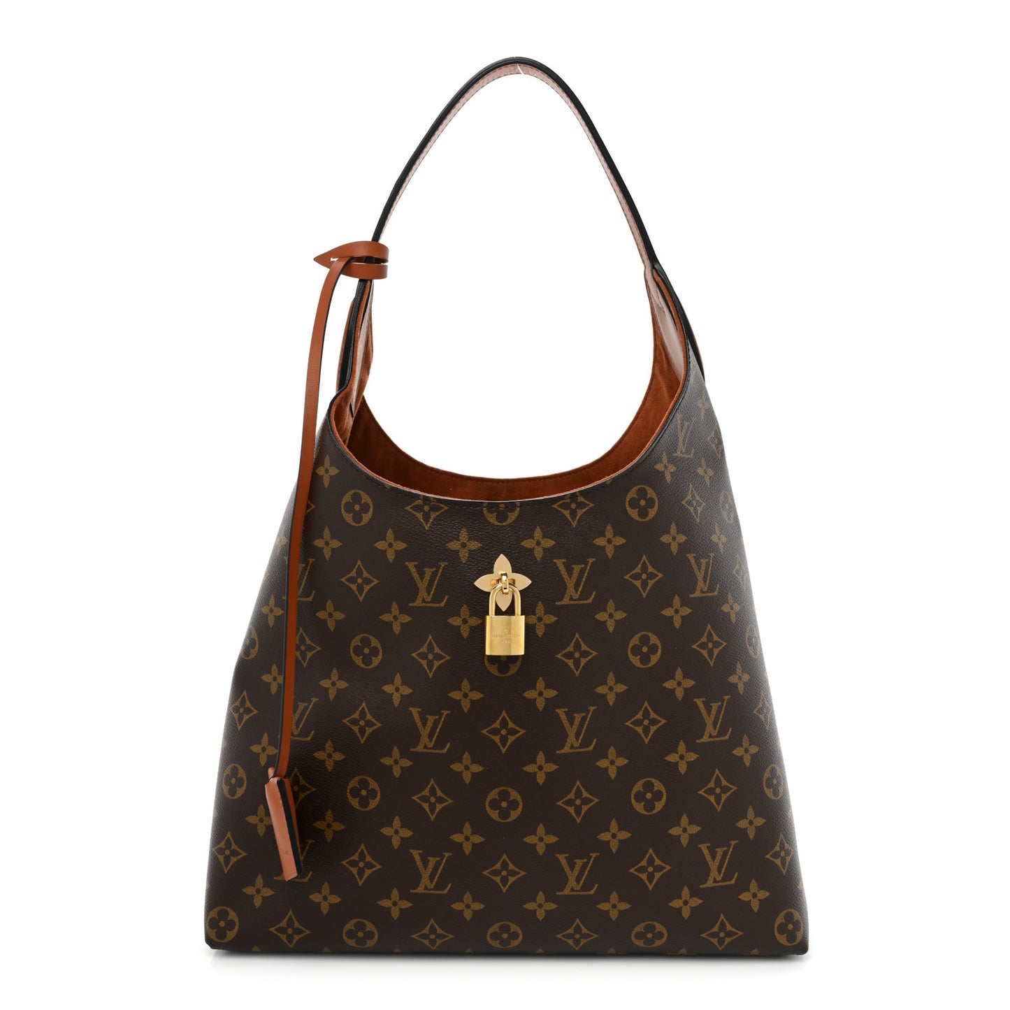 Monogram Flower Hobo Caramel
