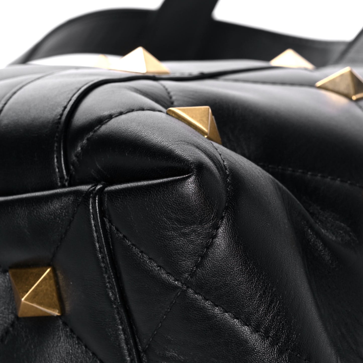 Nappa Medium Roman Stud Tote Black
