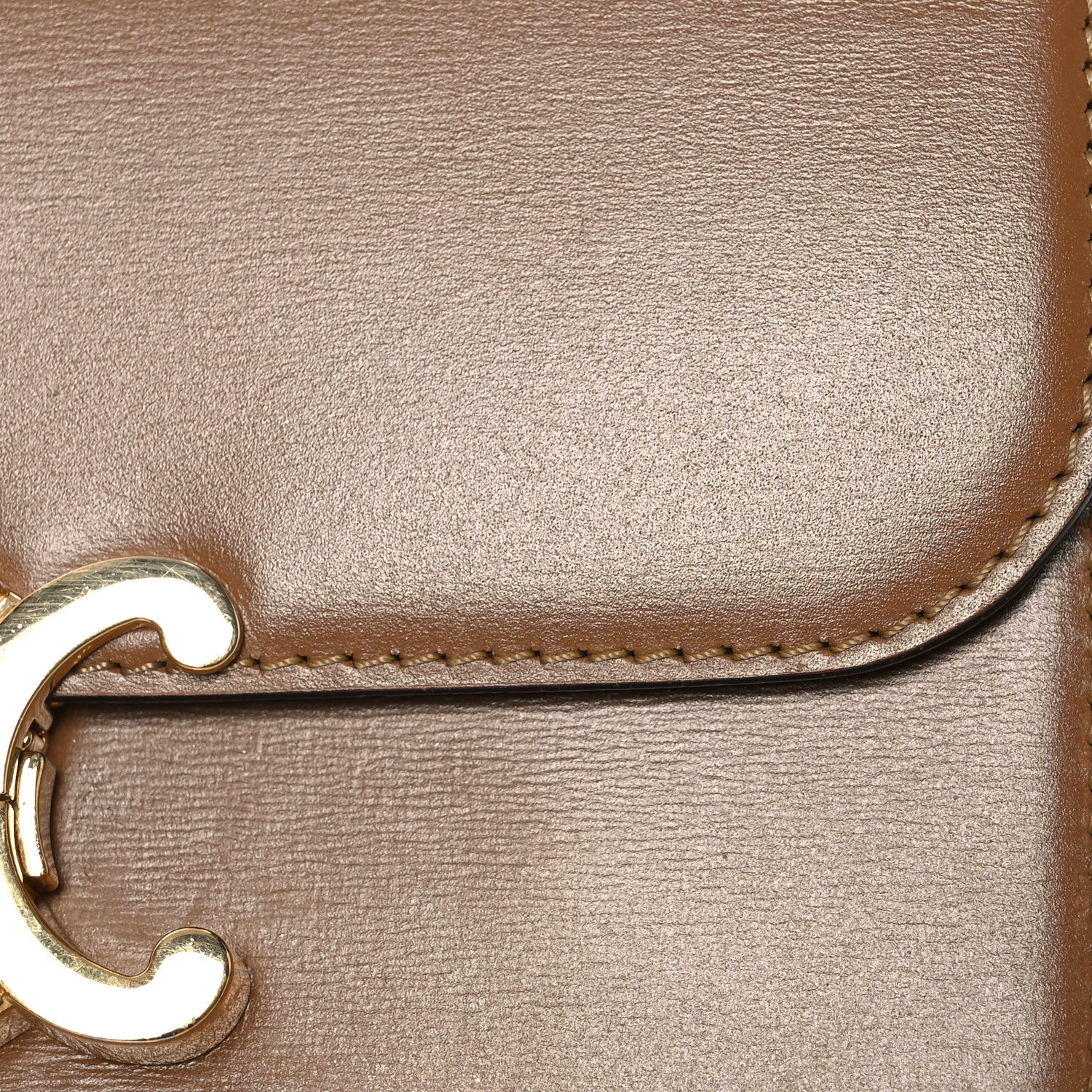 Celine Shiny Calfskin Teen Triomphe Bronze 9 of 14