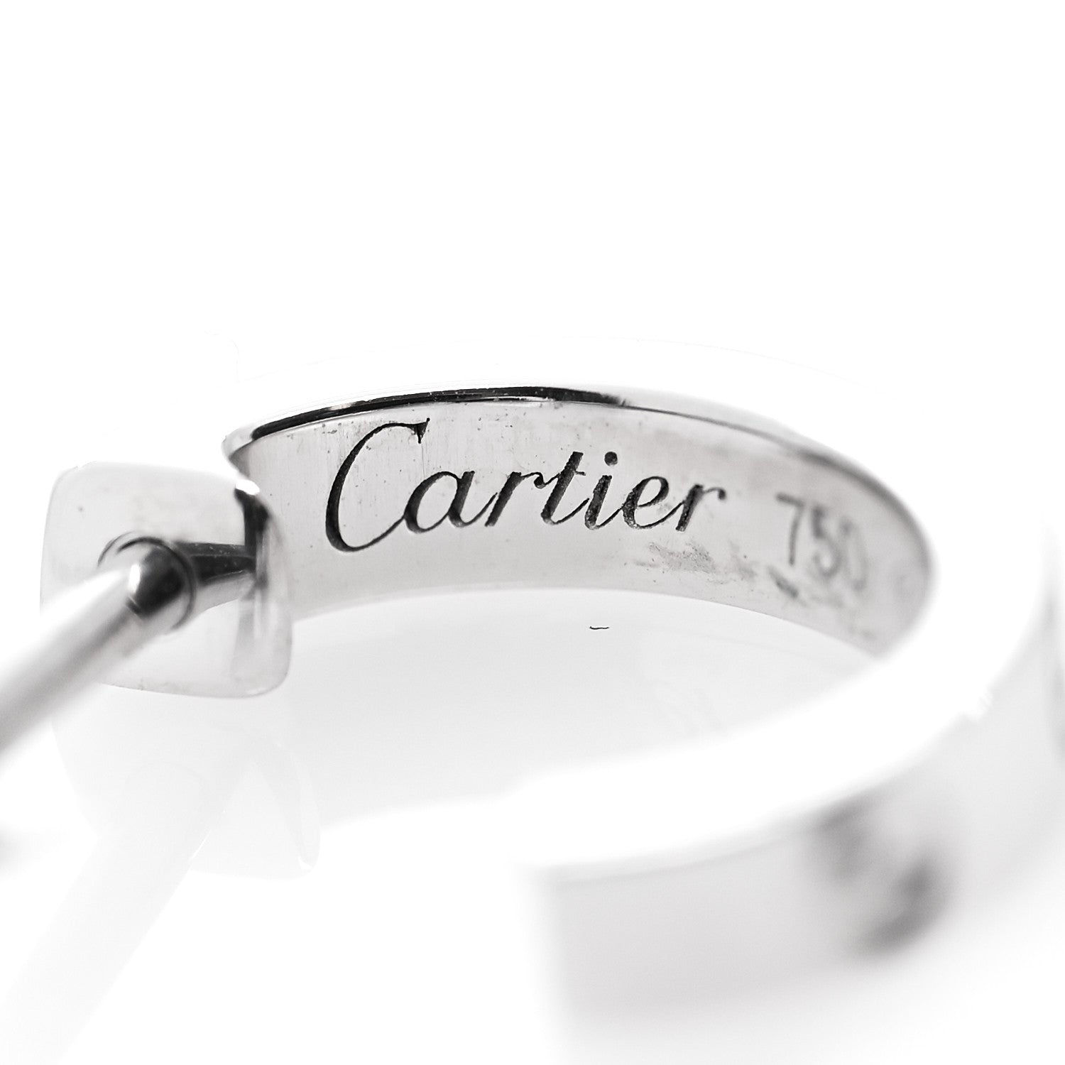 Cartier 18K White Gold Small LOVE Hoop Earrings 4 of 6